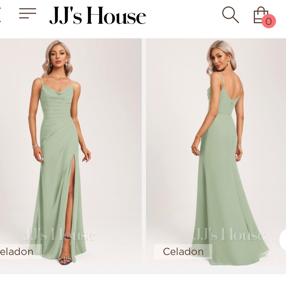 JJ’s House Trumpet/Mermaid Cowl Chiffon Bridesmaid Dress